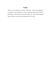 Hytera TC-500 User Manual