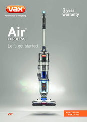 Vax Air cordless VX7 Let's Get Started