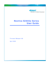 Verint NEXTIVA S2800E series User Manual