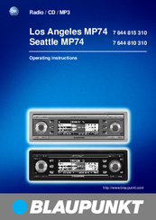 Blaupunkt Seattle MP74 Operating Instructions Manual