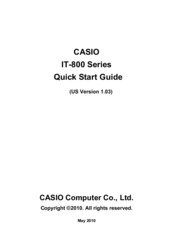 Casio IT-800 Series Quick Start Manual