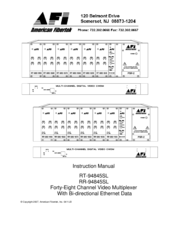 AFi RR-94845SL Instruction Manual