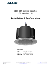 Algo 8188-TBR Installation/Configuration Manual