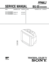 Sony TRINITRON KV-XS29M80 Service Manual