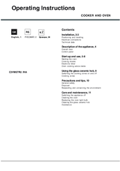 Hotpoint C3VM57RU/HA Operating Instructions Manual