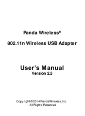 Panda Wireless 802.11n Wireless User Manual
