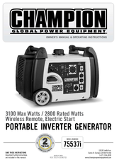Champion 75537i Owners Manual And Operation Instructions