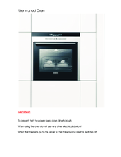 Siemens Oven User Manual