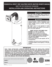 Giant Factories RESIDENTIAL DIRECT VENT GAS-FIRED WATER HEATERS Owner's Manual