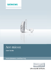 Siemens BestSound Ace micon User Manual