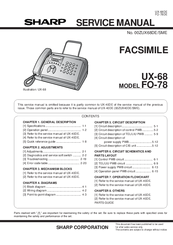 Sharp UX-68 Service Manual