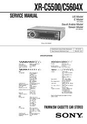 Sony XR-C5604X Service Manual