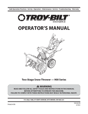 Troy-Bild 900 Series Operator's Manual