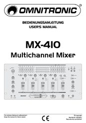 Omnitronic MX-410 User Manual
