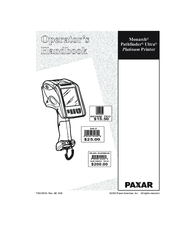 Paxar Monarch series Operator's Handbook Manual