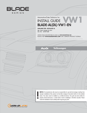 Automotive Data Solutions BLADE-AL-VW1-EN Blade Series Install Manual