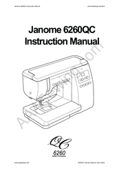 Janome 6260QC - Instruction Manual
