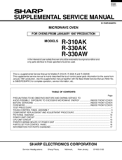 Sharp Carousel R-310AK Supplemental Service Manual