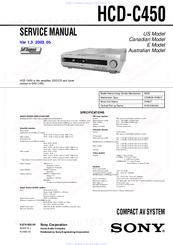 Sony HCD-C450 - Bookshelf System Service Manual