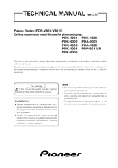 Pioneer PDA-4001 Technical Manual
