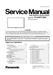 Panasonic TH-65PF12EK Service Manual