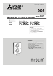 Mitsubishi Electric Mr. SlimPU-5TJSA2 Technical & Service Manual