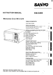 Sanyo EM-G450 Instruction Manual