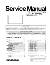 Panasonic TH-42PF30U Service Manual