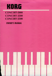 Korg Concert-5000 Owner's Manual