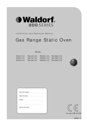 Waldorf RNL8510G Installation And Operation Manual
