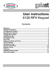 ADEMCO Galant 6128 RFH User Instructions