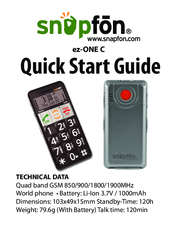 Snapfon ez-ONE C Quick Start Manual