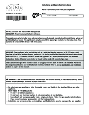 Astria Northern Oak27MN Operating Instructions Manual