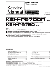 Pioneer KEH-P9750ES Service Manual