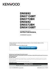 Kenwood DNX892 Instruction Manual