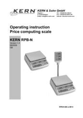 KERN RPB 15K5HNM Operating	 Instruction
