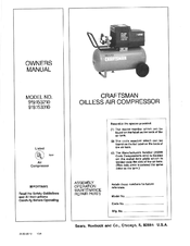 Craftsman 919.153210 Owner's Manual