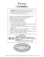 Lacanche Cormatin Installer Manual