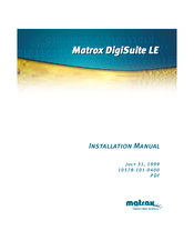Matrox DigiSuite LE Installation Manual