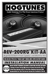 Hogtunes REV 200RG KIT-AA Installation Manual