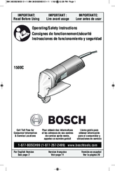 Bosch 1500C Operating/Safety Instructions Manual