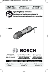 Bosch 1132VSR Operating/Safety Instructions Manual