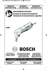 Bosch 1529B Operating/Safety Instructions Manual
