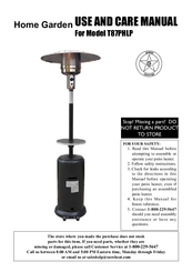Sure Heat T87PHLP Use And Care Manual