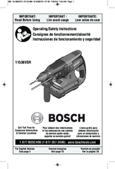 Bosch 11536VSR Operating/Safety Instructions Manual