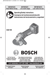 Bosch CAG180 Operating/Safety Instructions Manual