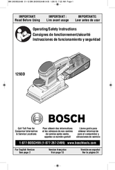 Bosch 1293D Operating/Safety Instructions Manual