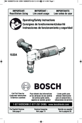 Bosch 1533A Operating/Safety Instructions Manual