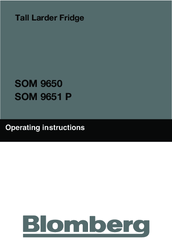 Blomberg SOM 9651 P Operating Instructions Manual