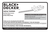 Black & Decker HT22 Instruction Manual